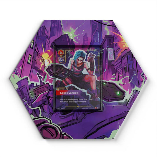 Jinx, Loose Cannon (V.2)  - Extended Artwork Riftbound Card Display