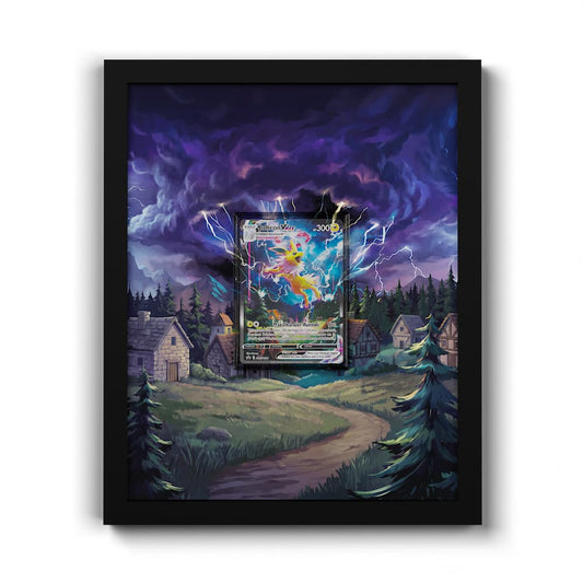 SWSH184 Voltali - Extended Artwork Framed Pokemon Card Display