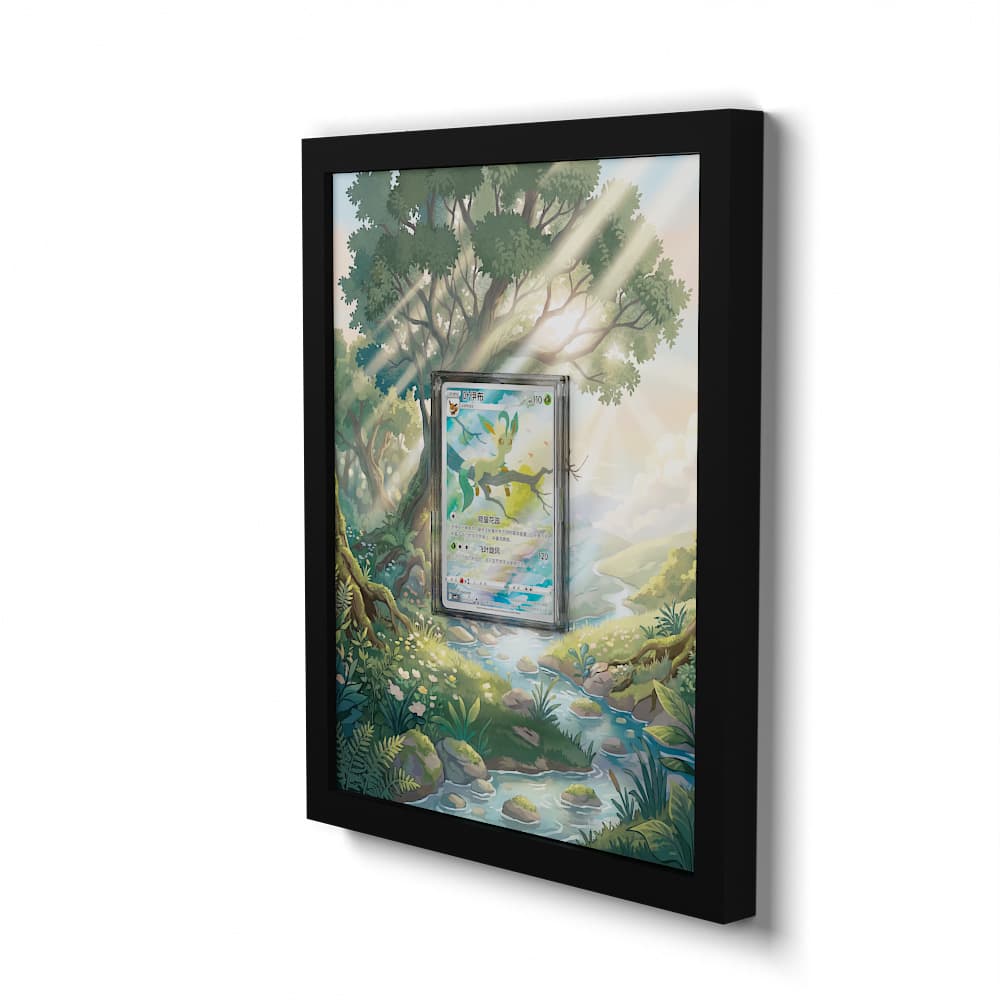 07 Phyllali - Extended Artwork Framed Pokemon Card Display