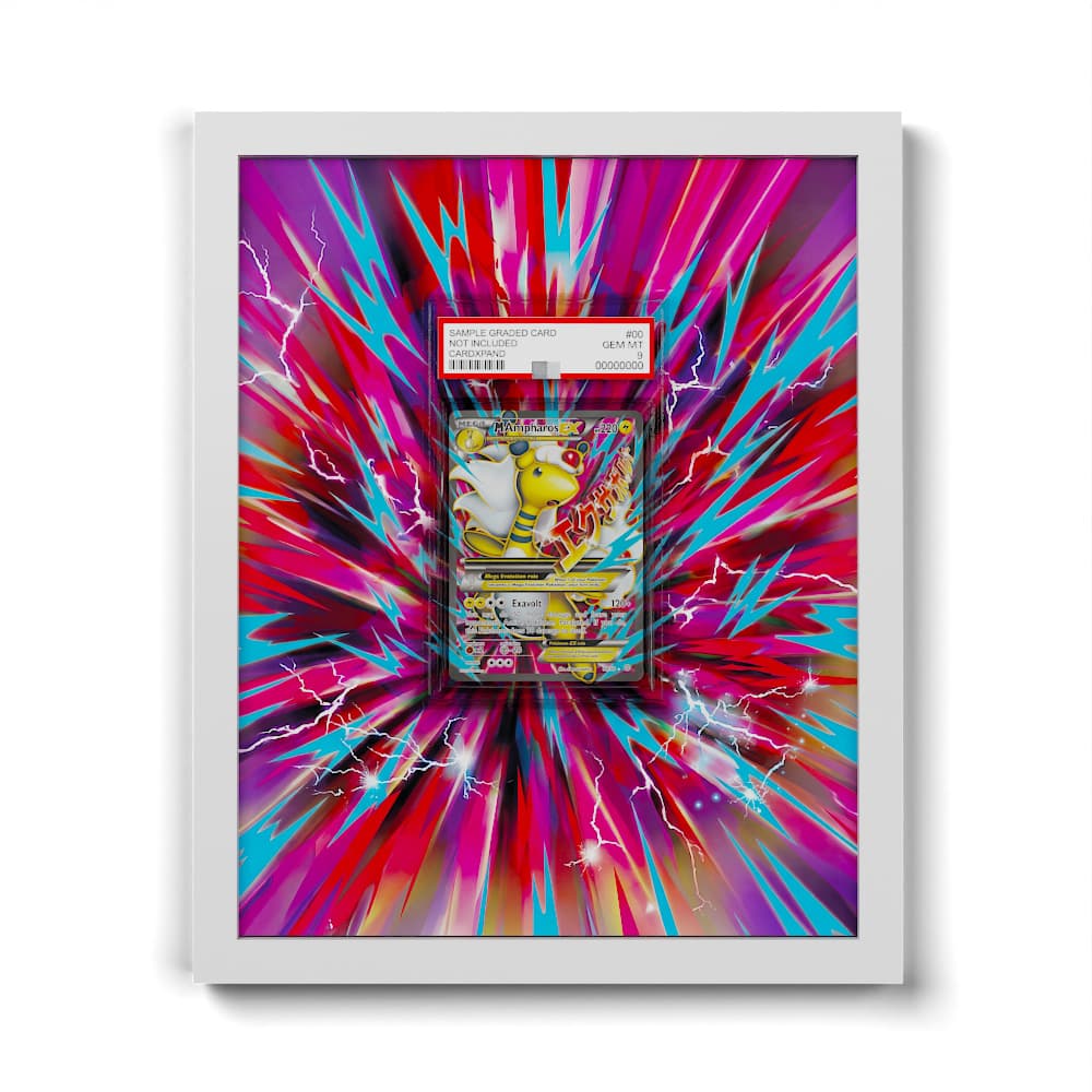 088/098 Méga-Pharamp EX - Extended Artwork Framed Pokemon Card Display