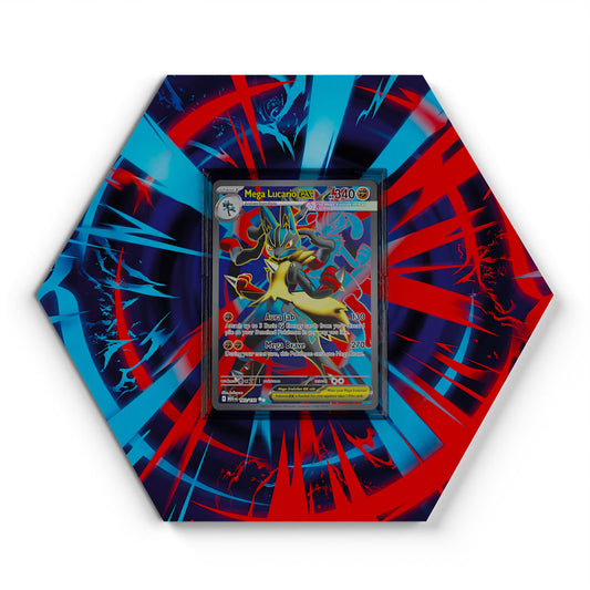 160/132 Méga-Lucario EX - Extended Artwork Pokemon Card Display