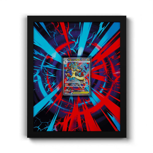 160 Méga-Lucario EX - Extended Artwork Framed Pokemon Card Display