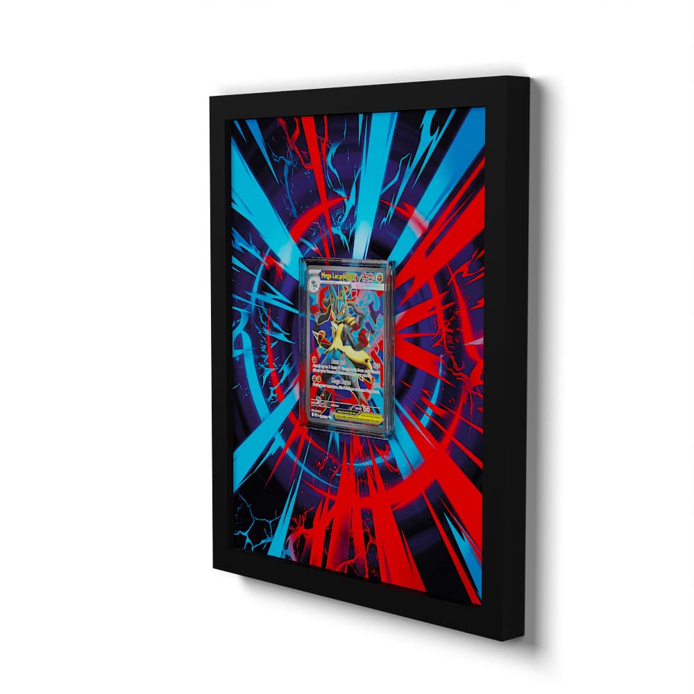 160 Méga-Lucario EX - Extended Artwork Framed Pokemon Card Display