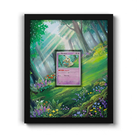 097/193 Mimiqui - Extended Artwork Framed Pokemon Card Display