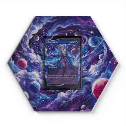 90 Omniscience (Anime Borderless) (Confetti Foil) - Extended Artwork MTG Card Display