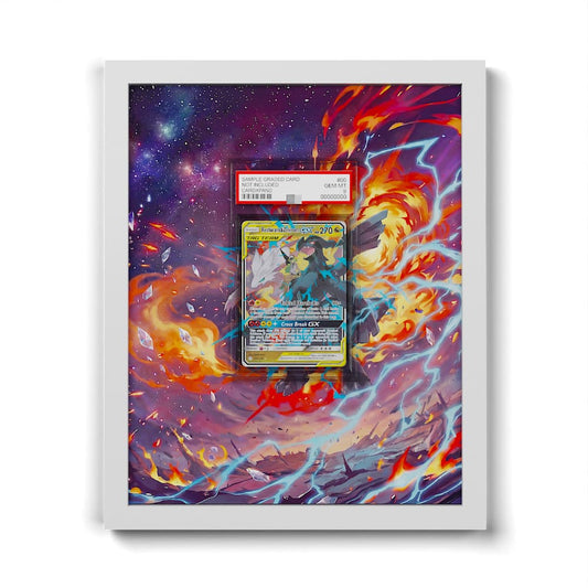 157/236 Reshiram & Zekrom - Extended Artwork Framed Pokemon Card Display
