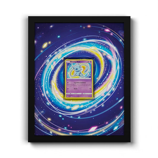 40/73 Mew Brillant - Extended Artwork Framed Pokemon Card Display