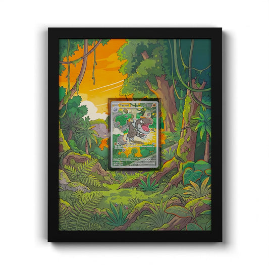 070 Ptyranidur - Extended Artwork Framed Pokemon Card Display