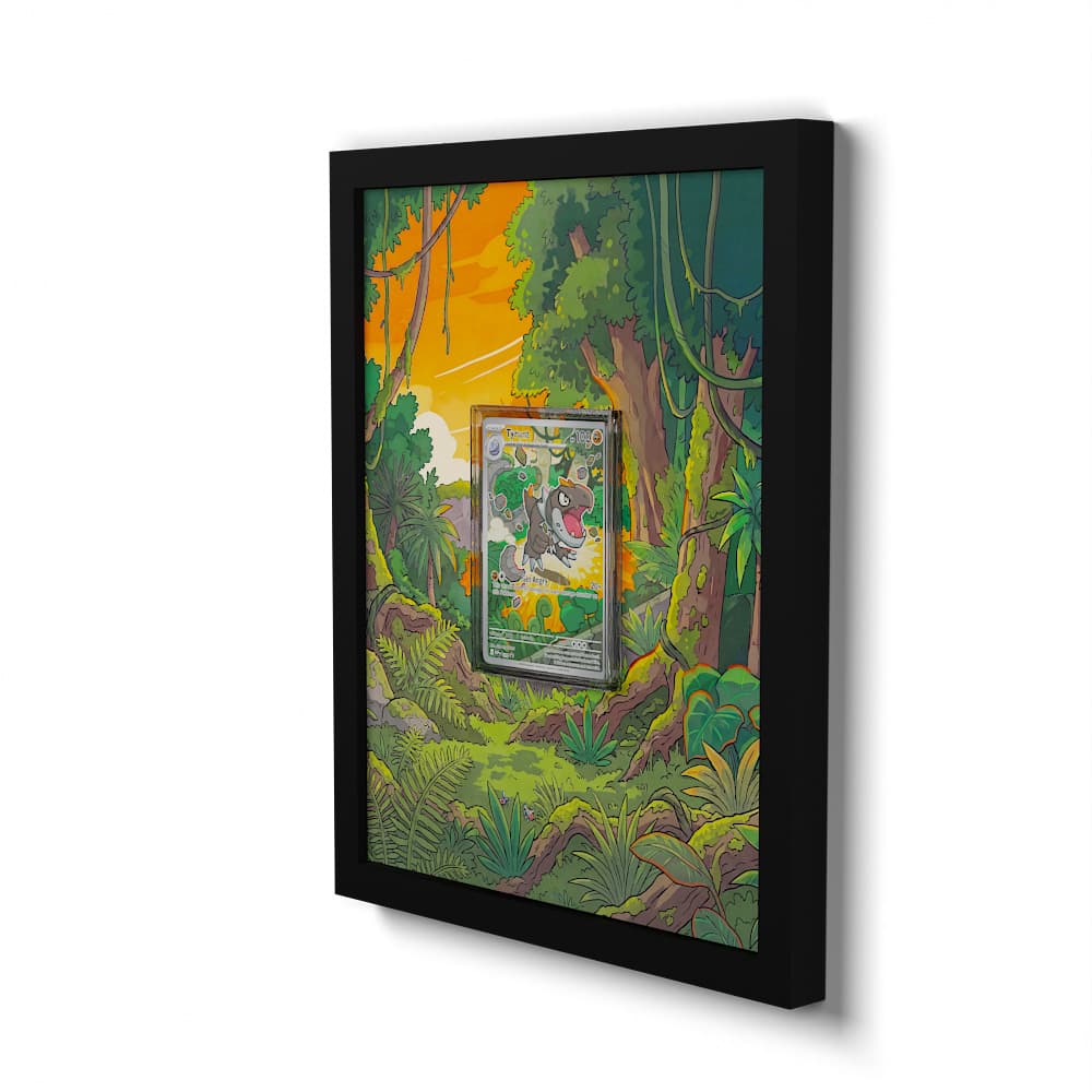070 Ptyranidur - Extended Artwork Framed Pokemon Card Display