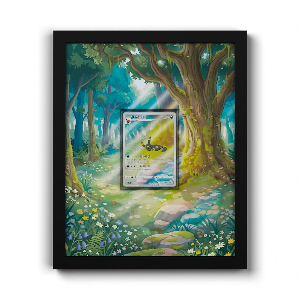 06 Noctali - Extended Artwork Framed Pokemon Card Display