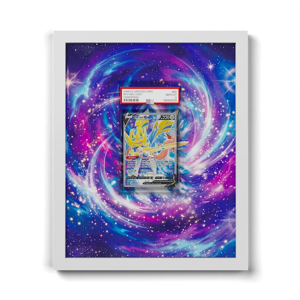 195/202 Zacian V - Extended Artwork Framed Pokemon Card Display