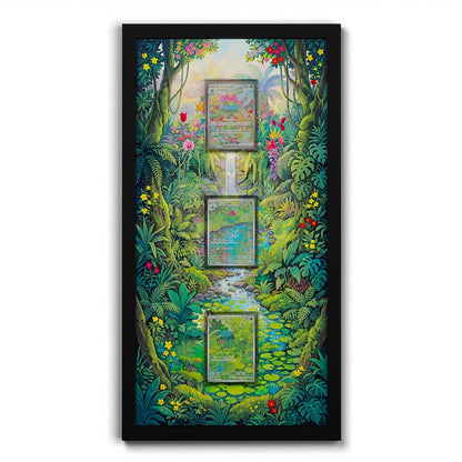 181 Caninos & 220 Lithia - Extended Artwork Framed Pokemon Card Display
