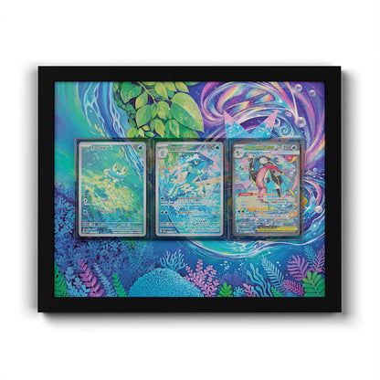181 Caninos & 220 Lithia - Extended Artwork Framed Pokemon Card Display