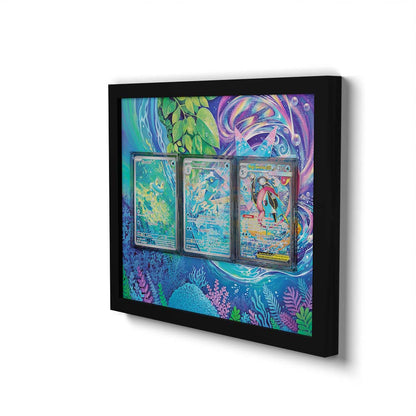 181 Caninos & 220 Lithia - Extended Artwork Framed Pokemon Card Display