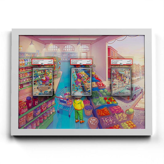 181 Caninos & 220 Lithia - Extended Artwork Framed Pokemon Card Display