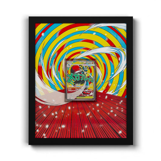 033 Méga-Lucario EX - Extended Artwork Framed Pokemon Card Display