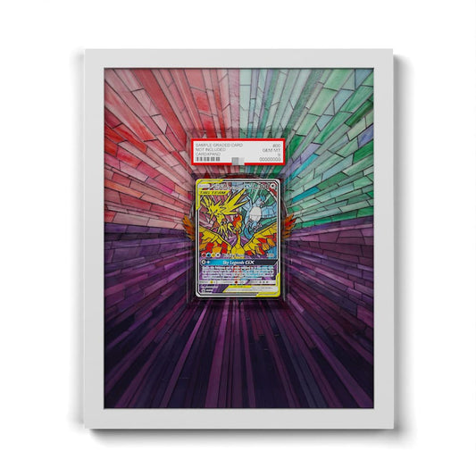 SM210 Sulfura, Électhor & Artikodin GX - Extended Artwork Framed Pokemon Card Display