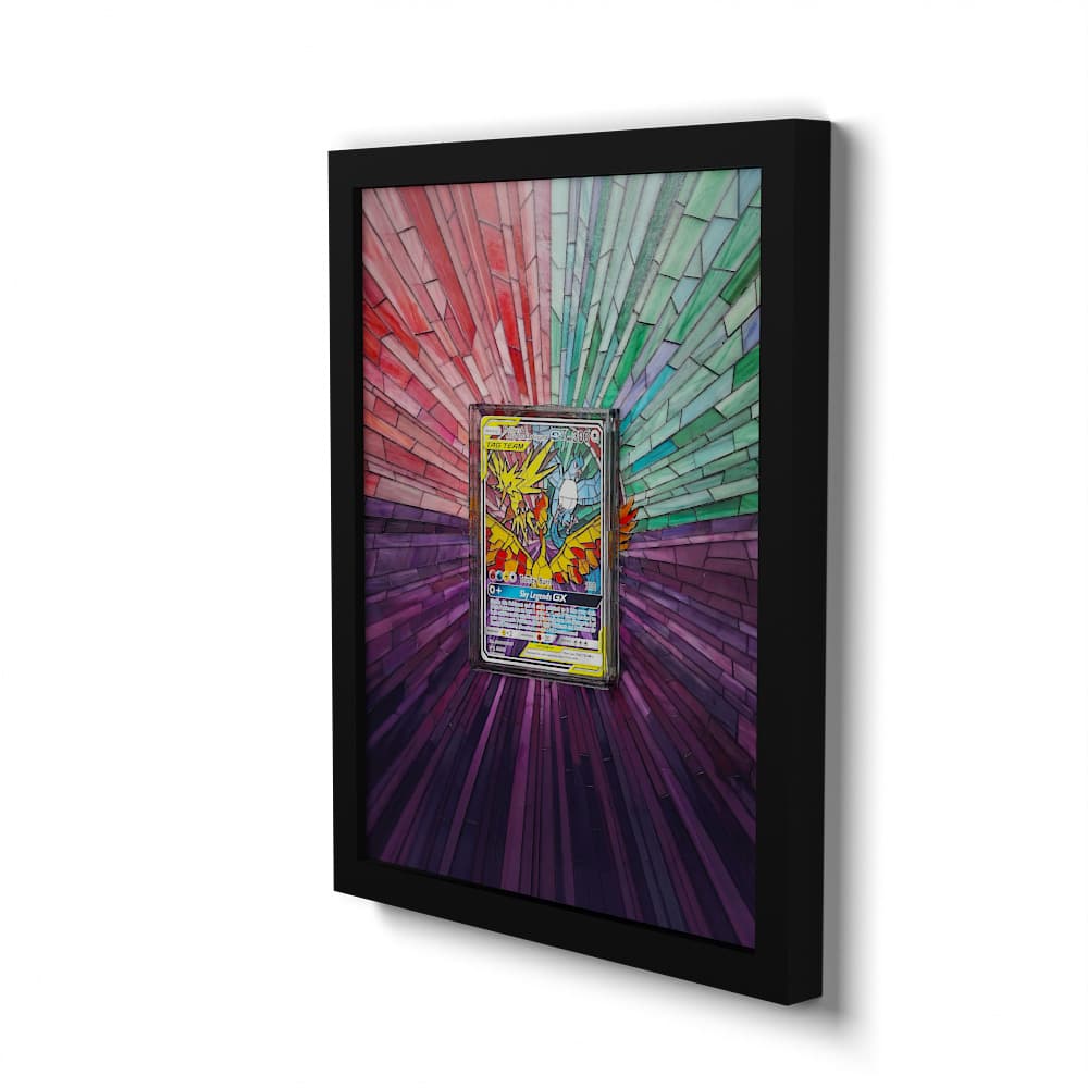 SM210 Sulfura, Électhor & Artikodin GX - Extended Artwork Framed Pokemon Card Display