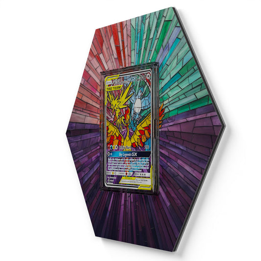 SM210 Sulfura & Électhor & Artikodin GX - Extended Artwork Pokemon Card Display