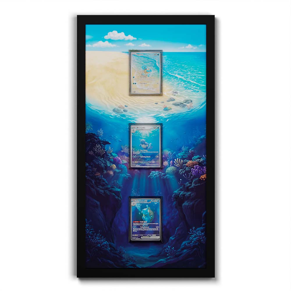 181 Caninos & 220 Lithia - Extended Artwork Framed Pokemon Card Display