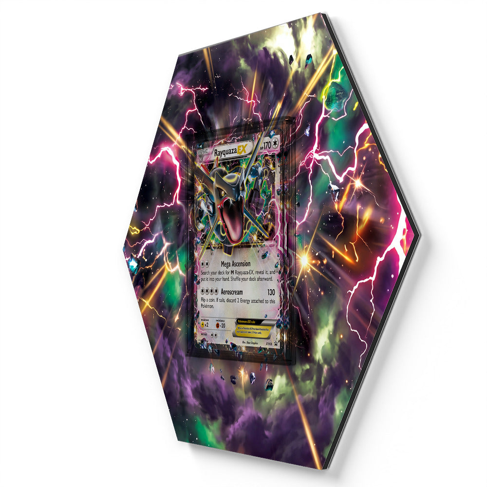 XY69 Rayquaza EX - Extended Artwork Pokemon Card Display
